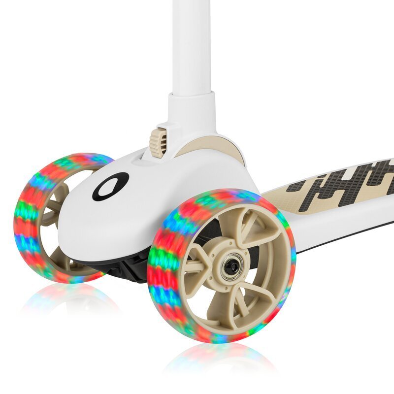 Lionelo Trotineta Franky bej 3 roti cu LED multifunctionala pliabila scaun reglabil si detasabil ghidon reglabil greutate suportata 50 kg