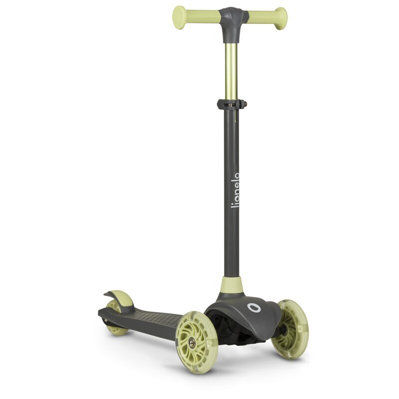 Lionelo Trotineta pentru copii Jessy Verde cu 3 roti LED ghidon reglabil pliabila platforma antiderapanta greutate suportata 50 kg
