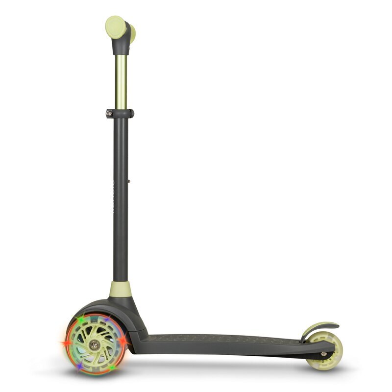 Lionelo Trotineta pentru copii Jessy Verde cu 3 roti LED ghidon reglabil pliabila platforma antiderapanta greutate suportata 50 kg