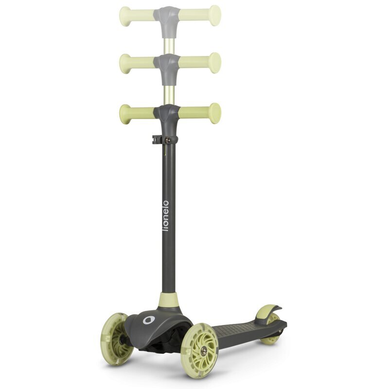 Lionelo Trotineta pentru copii Jessy Verde cu 3 roti LED ghidon reglabil pliabila platforma antiderapanta greutate suportata 50 kg