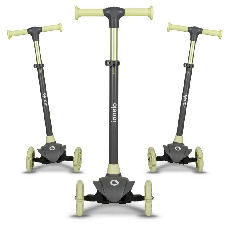 Lionelo Trotineta pentru copii Jessy Verde cu 3 roti LED ghidon reglabil pliabila platforma antiderapanta greutate suportata 50 kg