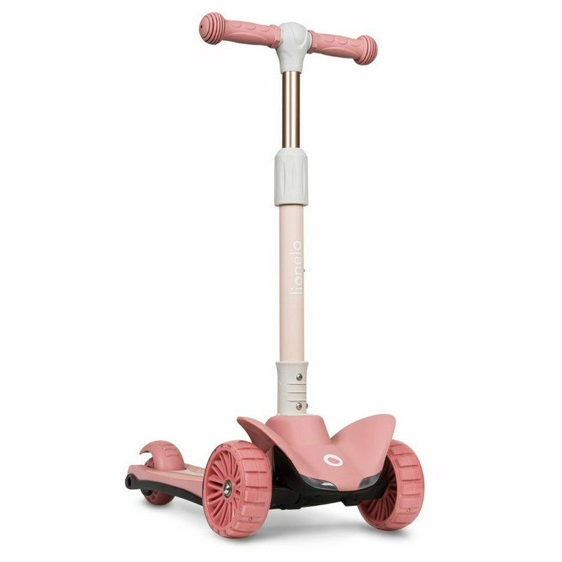 Lionelo Trotineta Timy Roz cu 3 roti LED ghidon reglabil pliabila platforma antiderapanta greutate suportata 50 kg varsta 3 ani+
