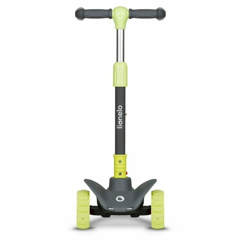 Lionelo Trotineta Timy Verde cu 3 roti LED ghidon reglabil pliabila platforma antiderapanta greutate suportata 50 kg varsta 3 ani+