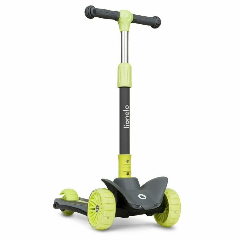 Lionelo Trotineta Timy Verde cu 3 roti LED ghidon reglabil pliabila platforma antiderapanta greutate suportata 50 kg varsta 3 ani+