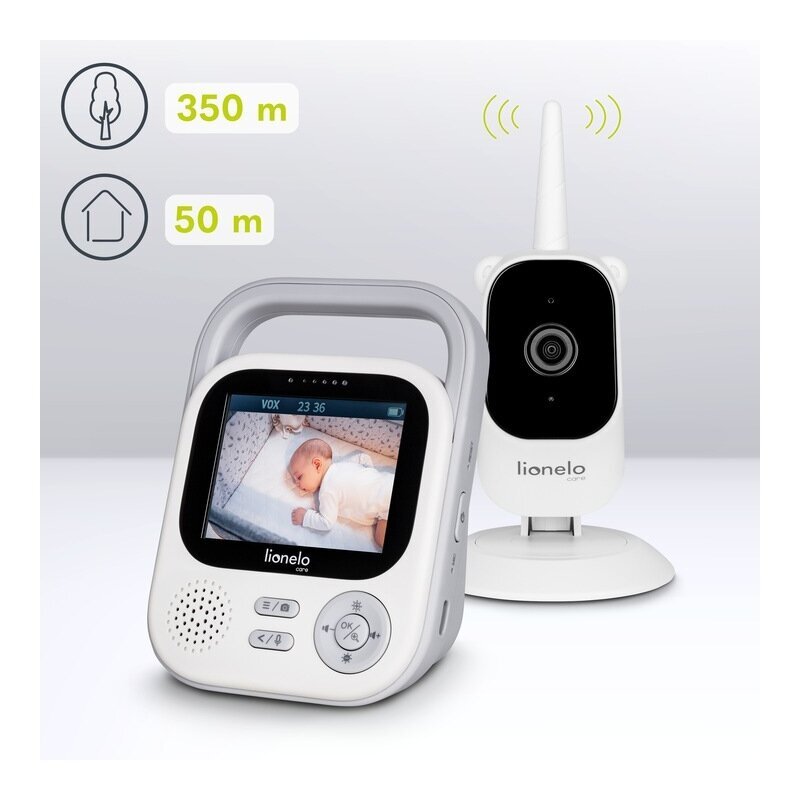Lionelo Video monitor Babyline 3.2 Full HD Comunicare bidirectionala 2.8 inch Alb