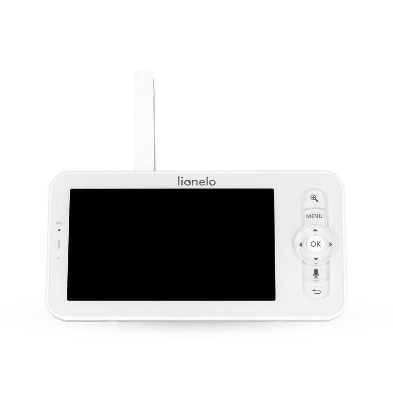Lionelo Video monitor Babyline Alb 9.2. AI 5 inch camera Full HD zoom digital 4x aplicatie tehnologia AI cu detectare a miscarii melodii zgomote albe mod nocturn
