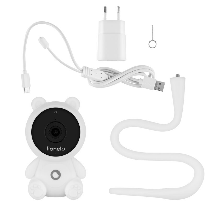 Lionelo Video monitor Babyline Smart Alb 2.0 camera WiFi Full HD 1080p aplicatie Smart comunicare bidirectionala senzor temperatura
