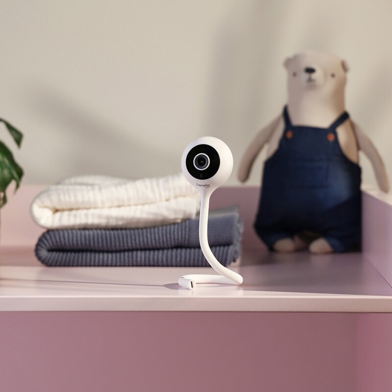 Lionelo Video monitor Babyline Smart cu aplicatie Smart Life cablu USB conexiune Wifi comunicare bidirectionala senzor de temperatura negru