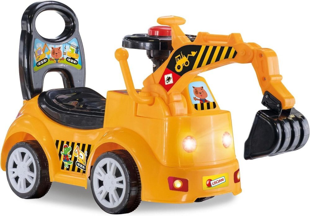 LISCIANI Masinuta pentru copii Ride On 2 in 1 Buldozer cu lumini si efecte sonore