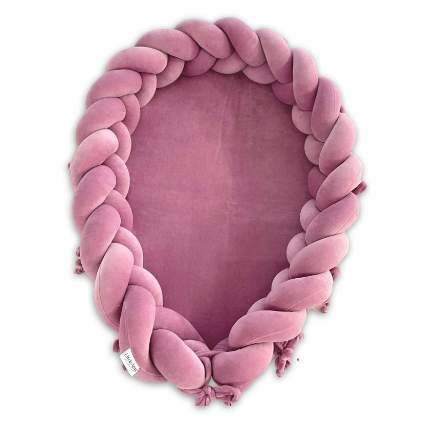 Little Amy Baby nest Cocoon 2 in 1 pentru copii 85 x 65 x 20 cm MiniMini Roz pudrat