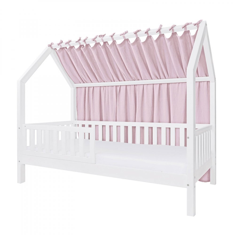 Little Amy Baldachin lateral din muselina pentru pat tip casuta Mov deschis 200x155 cm