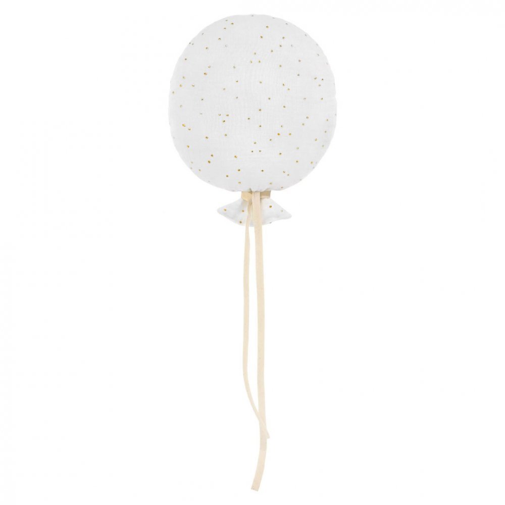 Little Amy Balon Textil Muselina Golden Dots Handmade Alb