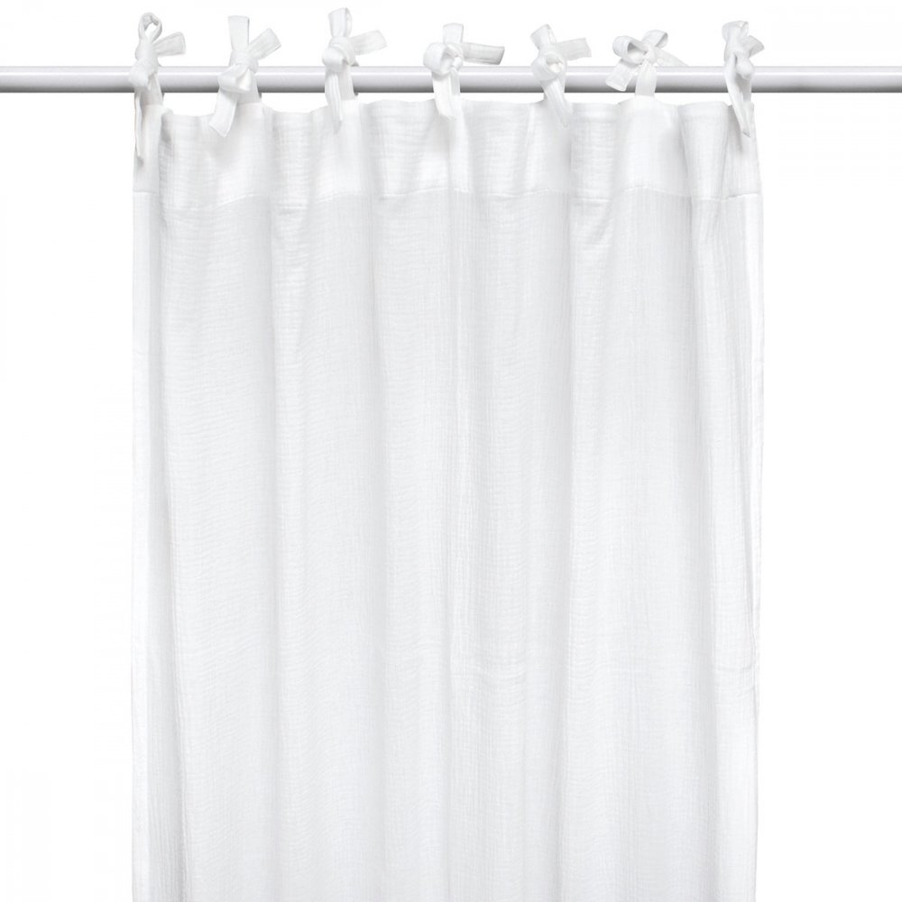 Little Amy Draperie din muselina organica Alb 125x240 cm 1 bucata