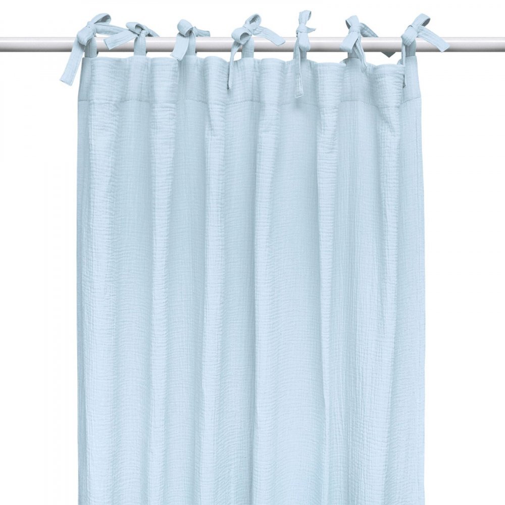 Little Amy Draperie din muselina organica Albastru deschis 125x240 cm 1 bucata