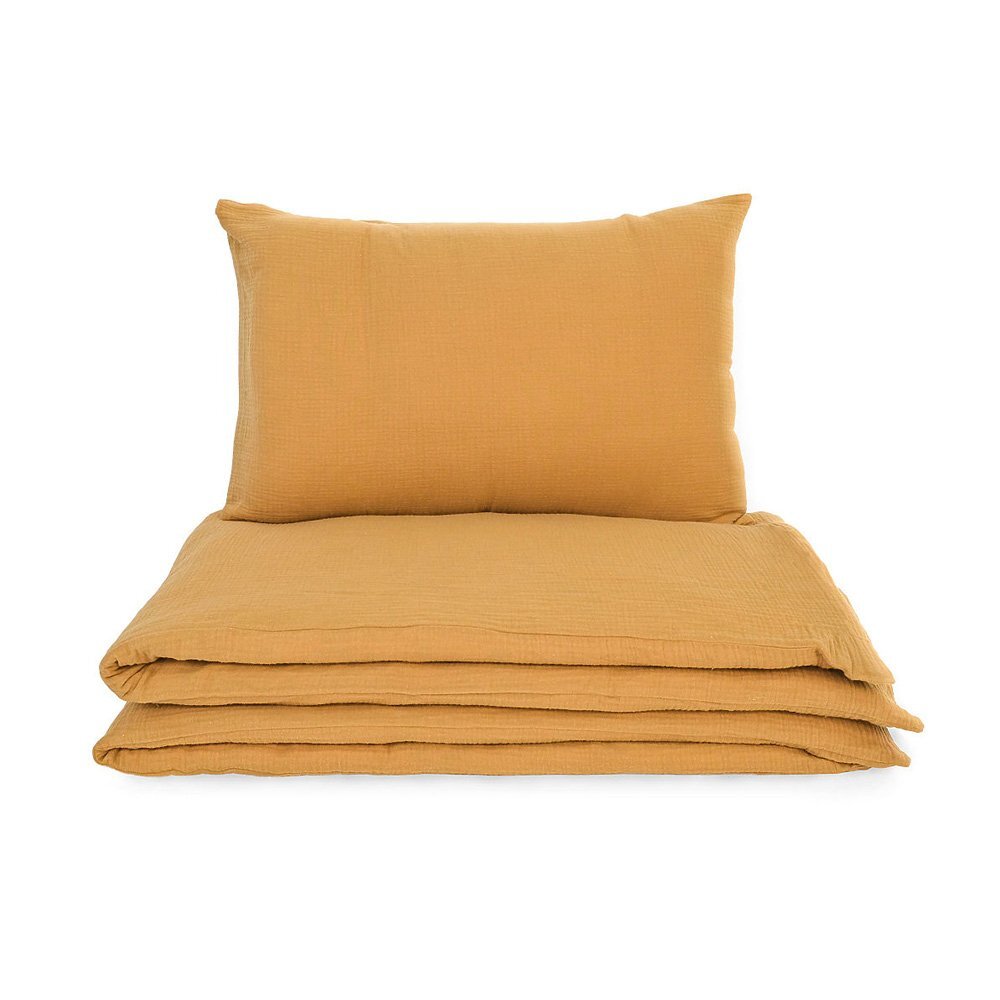 Little Amy Lenjerie de pat cu 2 piese din muselina Camel 100x135 cm