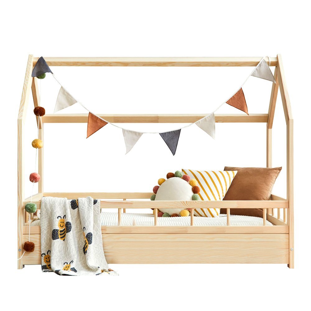Little Amy Pat pentru copii casuta Montessori MonteHouse Natur 90 x 180 cm