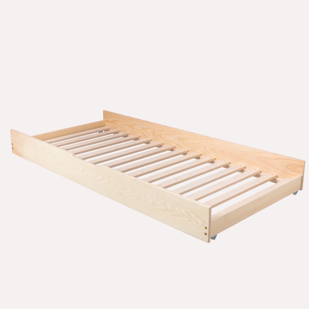 Little Amy Pat pentru copii casuta montessori Mossy balustrade orizontale Natur 70x140 cm