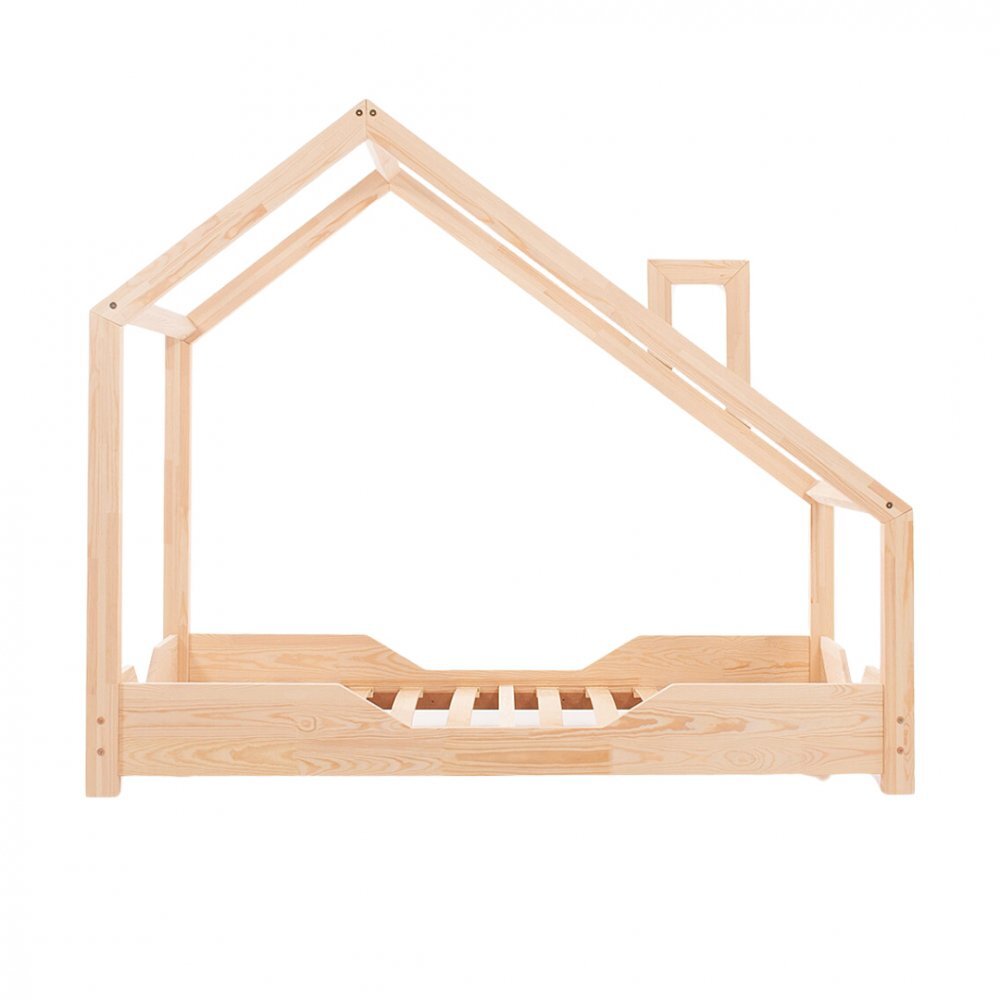 Little Amy Pat pentru copii Montessori tip casuta LittleAmy Dream Natur 90 x 200 cm