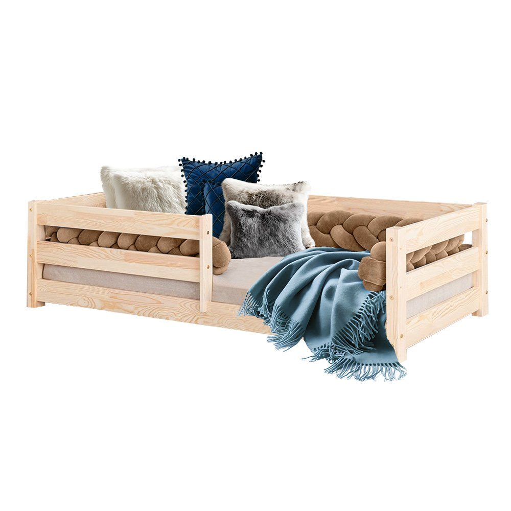 Little Amy Pat pentru copii SleepWell Natur cu balustrada 80 x 160 cm