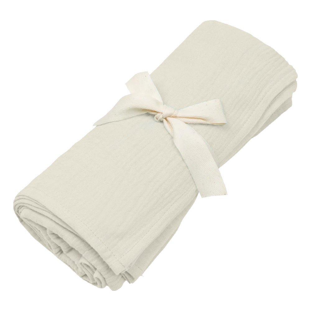 Little Amy Paturica din muselina bumbac organic MiniMini 130 x 130 cm Crem