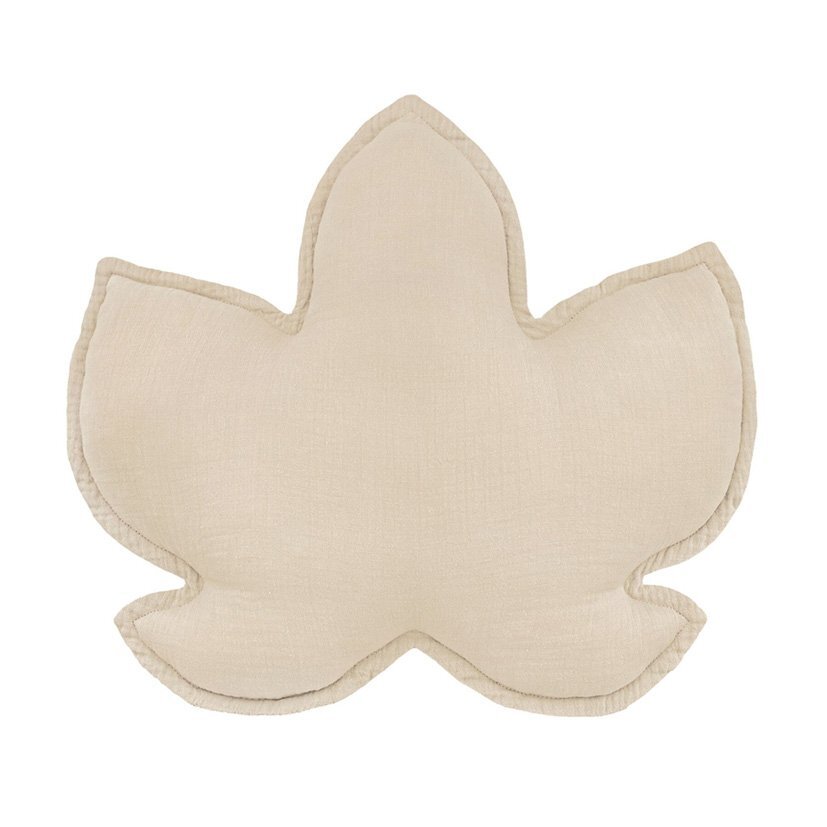 Little Amy Perna decorativa 40 x 40 cm Frunza de artar Crem