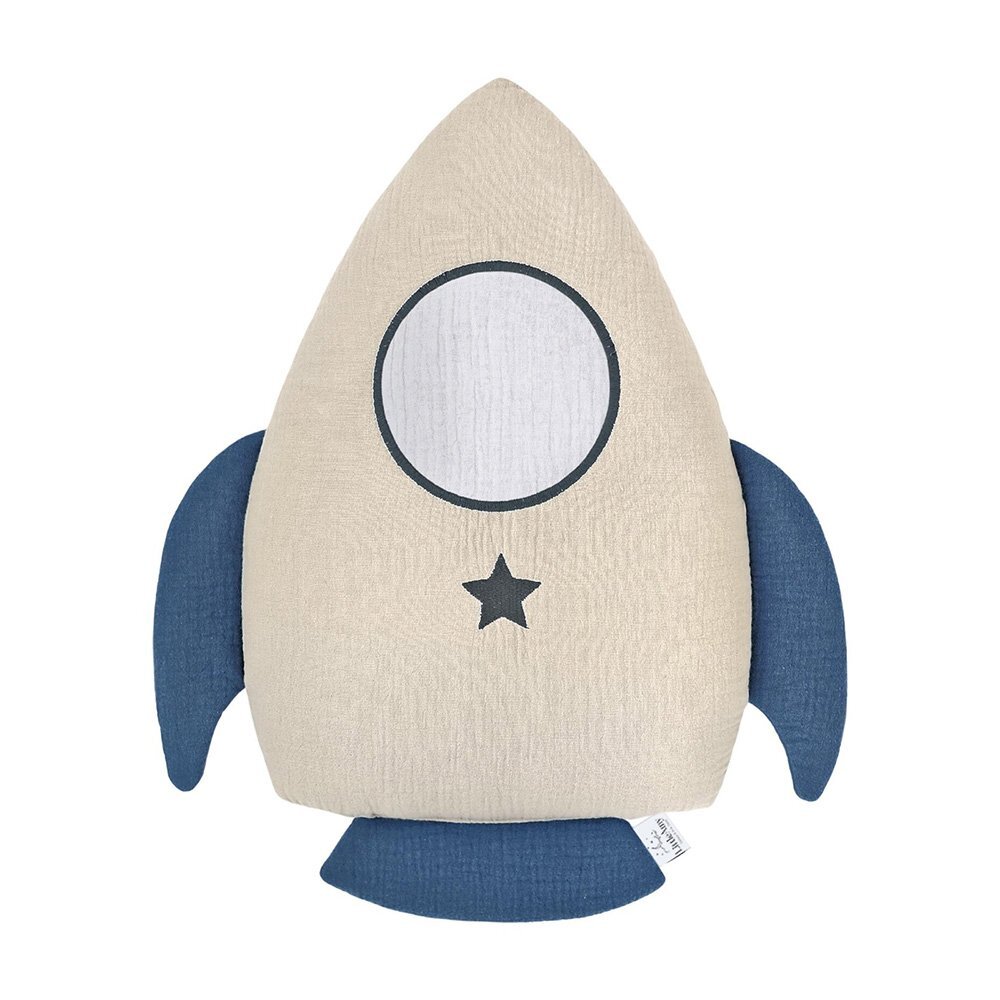 Little Amy Perna decorativa 45 cm Rocket Bleumarin si Bej