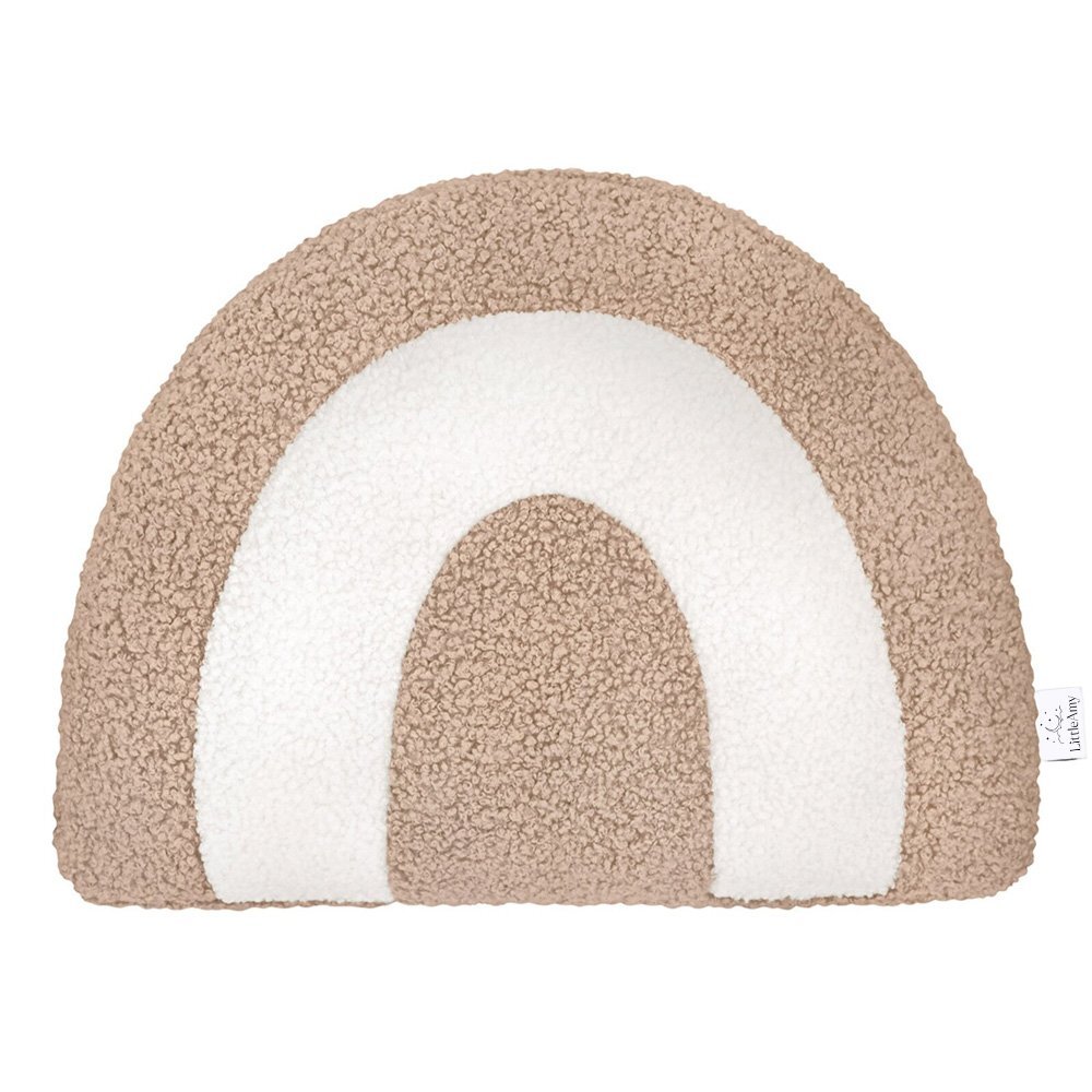 Little Amy Perna decorativa din muselina Rainbow Bej 40 cm