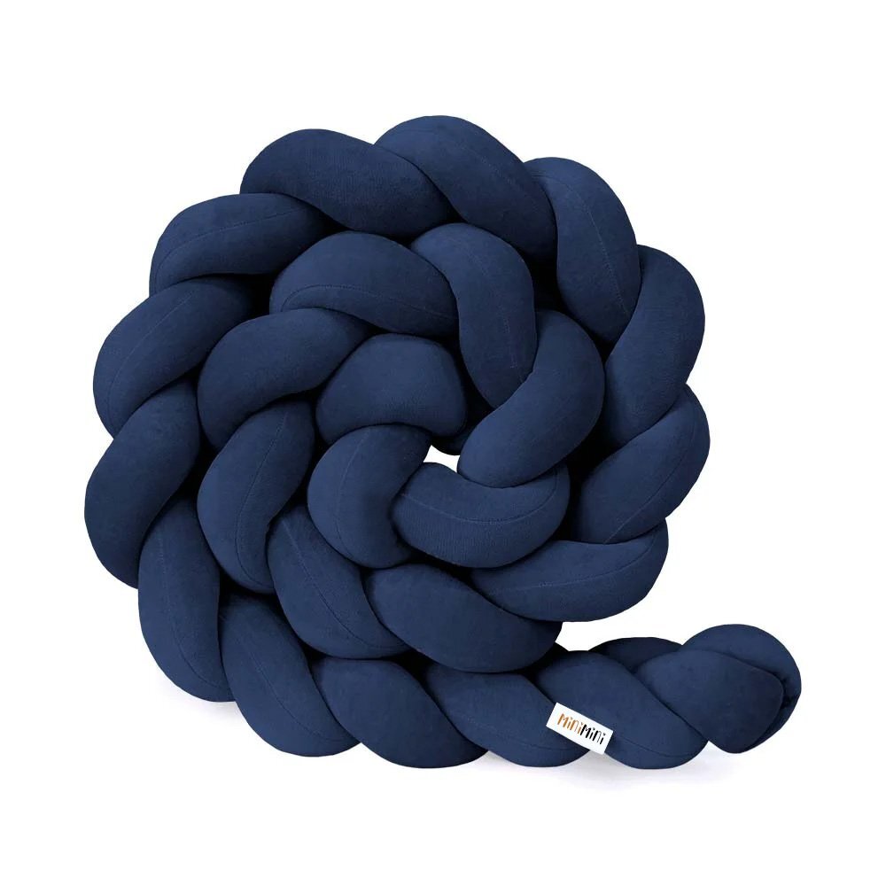 Little Amy Protectie de pat impletita MiniMini Velvet Magic Bleumarin 400 cm