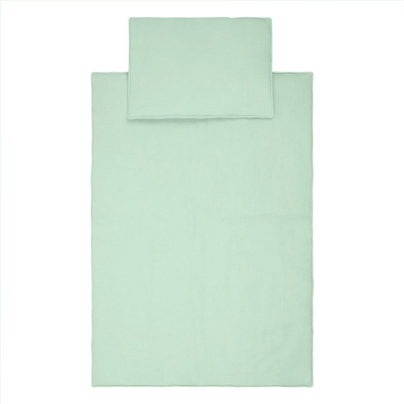 Little Amy Set paturica si perna din muselina 95 x 65 cm Menta