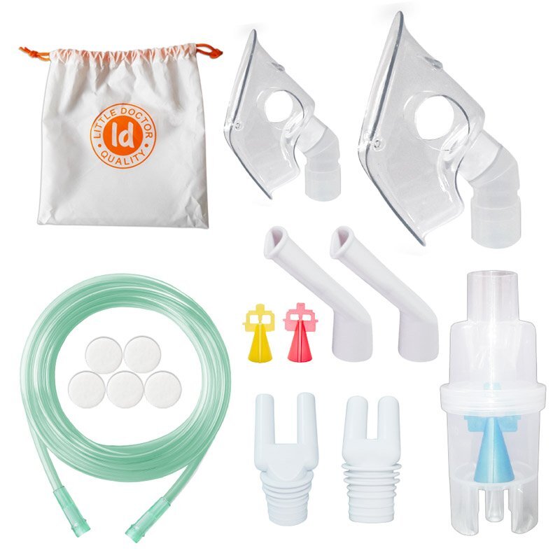 Little Doctor Aparat aerosoli cu compresor LD-212C 3 Dispensere pentru reglarea dimensiunilor particulelor 2 Masti