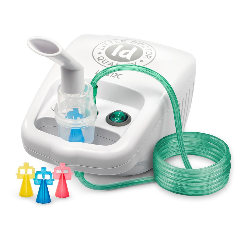 Little Doctor Aparat aerosoli cu compresor LD-212C Pro Alb cu 3 masti 3 dispensere furtun 6 metri