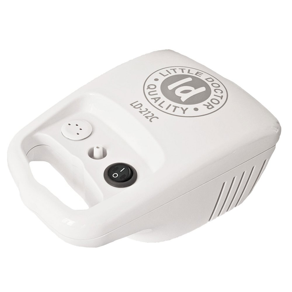 Little Doctor Aparat aerosoli cu compresor LD-212C Pro Alb cu 3 masti 3 dispensere furtun 6 metri