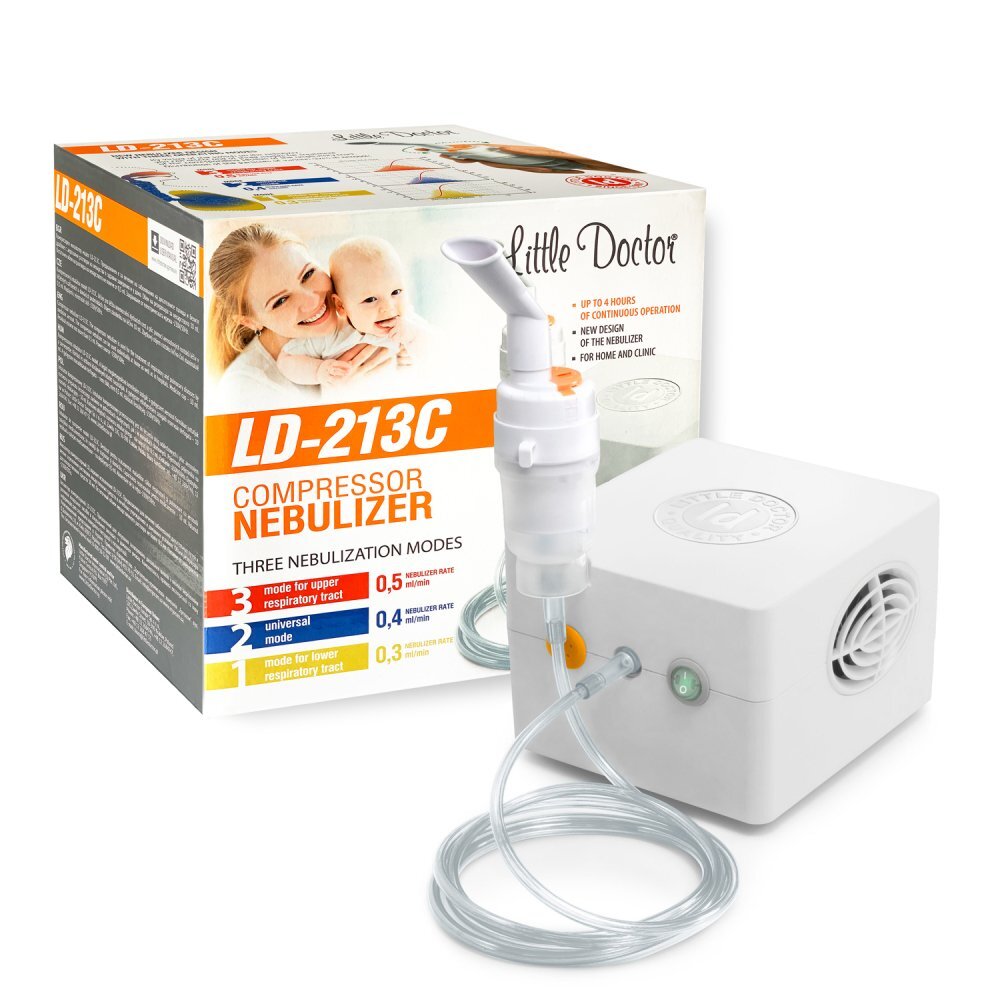 Little Doctor Aparat aerosoli LD-213C nebulizator cu compresor 3 moduri de nebulizare alb