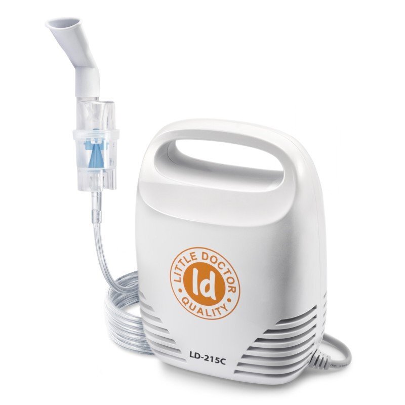 Little Doctor Aparat aerosoli LD-215C nebulizator cu compresor 3 dimensiuni de particule alb