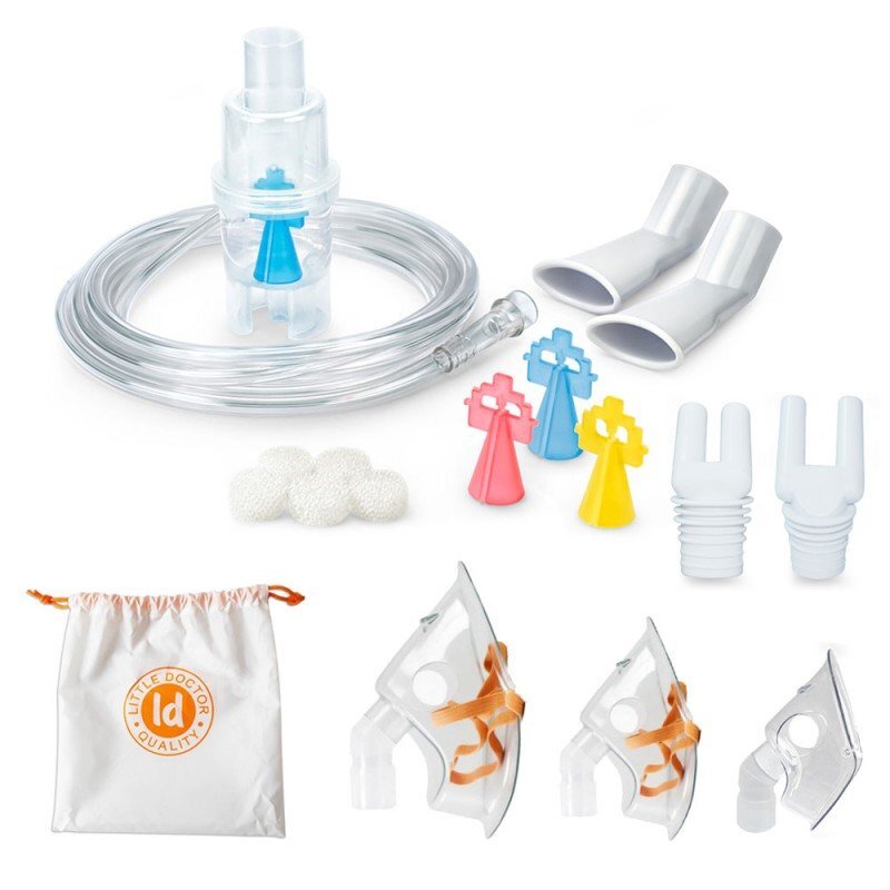Little Doctor Aparat aerosoli LD-215C nebulizator cu compresor 3 dimensiuni de particule alb