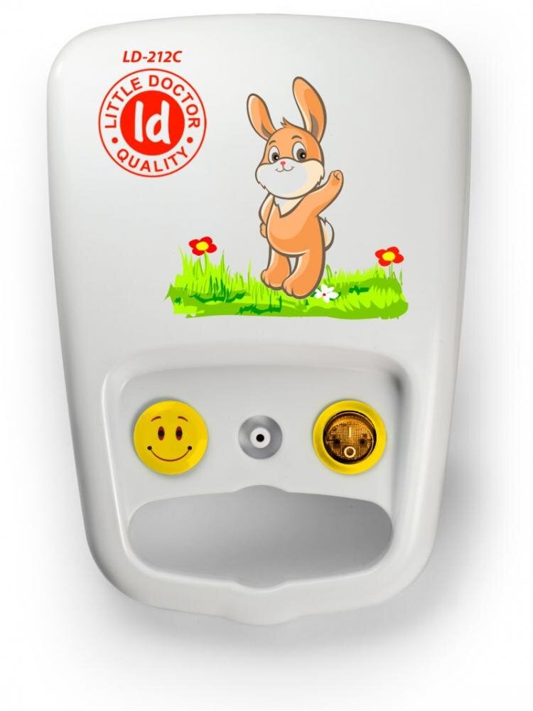 Little Doctor Aparat de aerosoli cu compresor LD-212C 3 Dispensere pentru reglarea dimensiunilor particulelor 2 Masti galben