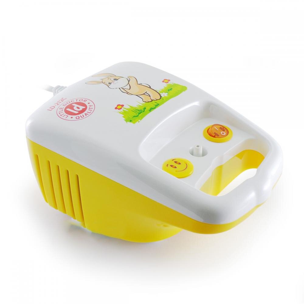 Little Doctor Aparat de aerosoli cu compresor LD-212C 3 Dispensere pentru reglarea dimensiunilor particulelor 2 Masti galben