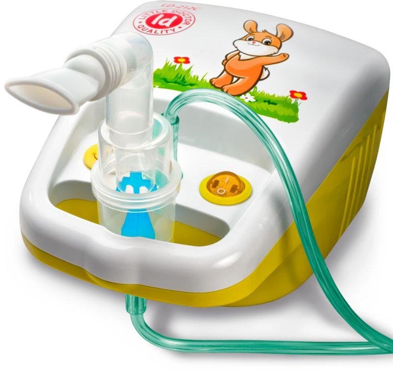 Little Doctor Aparat de aerosoli cu compresor LD-212C 3 Dispensere pentru reglarea dimensiunilor particulelor 2 Masti galben