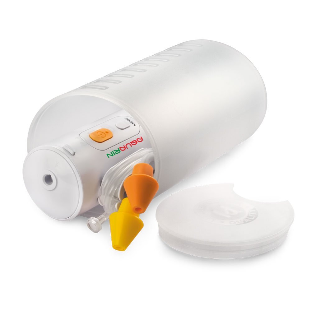 Little Doctor Irigator nazal Aquarin LD-N1 cu 3 nivele de presiune pentru copii si adulti capacitate 900 ml incarcare USB alb