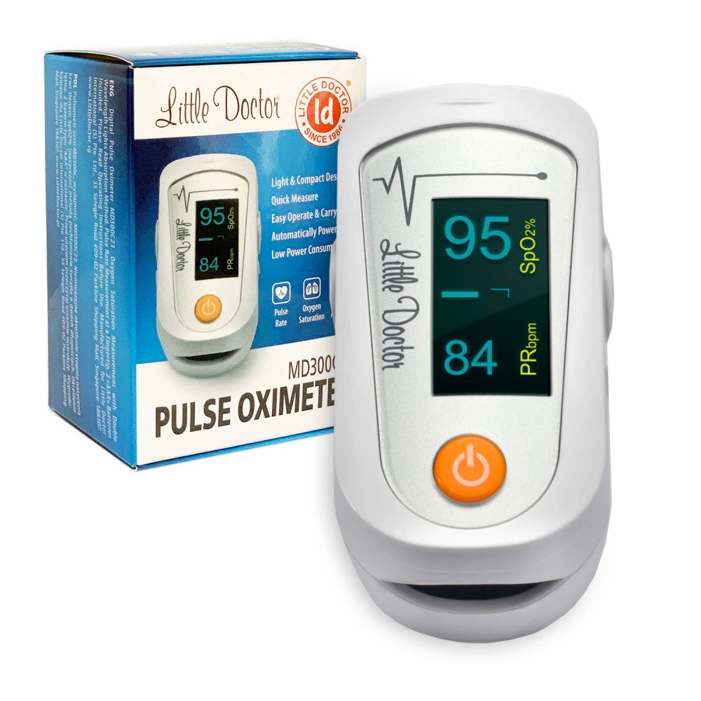 Little Doctor Pulsoximetru MD300C23 indica nivelul de saturatie a oxigenului din sange si masoara rata pulsului