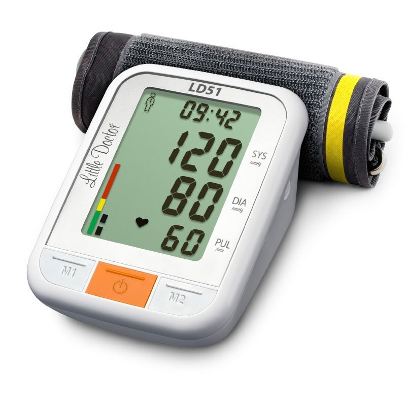 Little Doctor Tensiometru electronic de brat LD 5 afisaj XXL detector aritmie indicator WHO