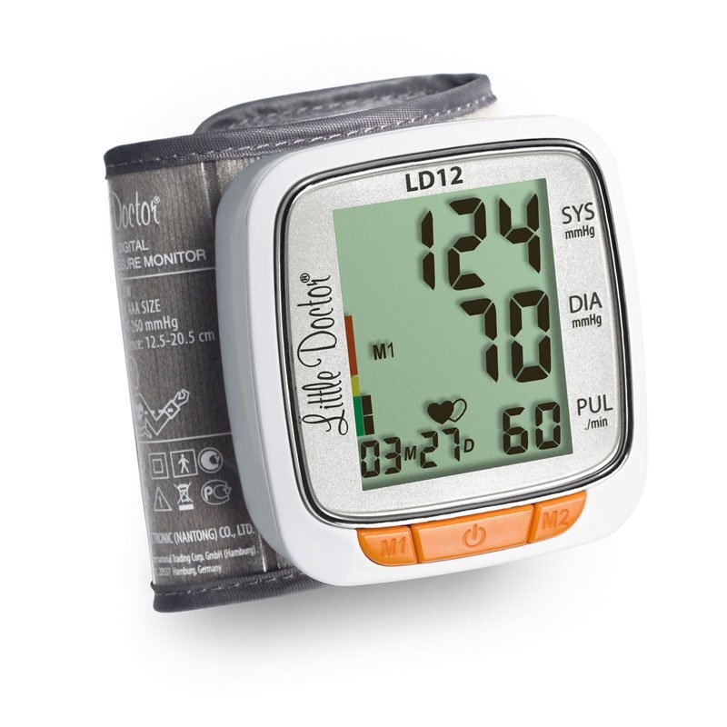 Little Doctor Tensiometru electronic de incheietura LD 12 detectare aritmie indicator WHO afisare data si ora