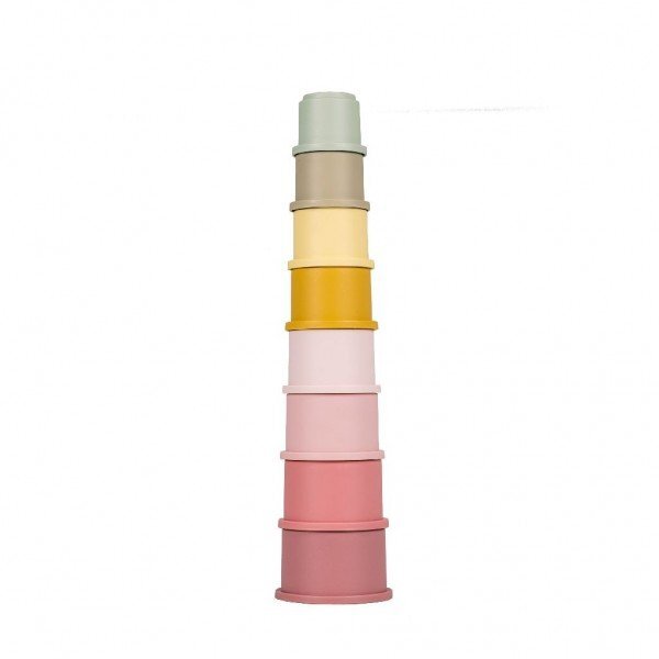 Little Dutch Set 8 cupe de baie stivuibile roz