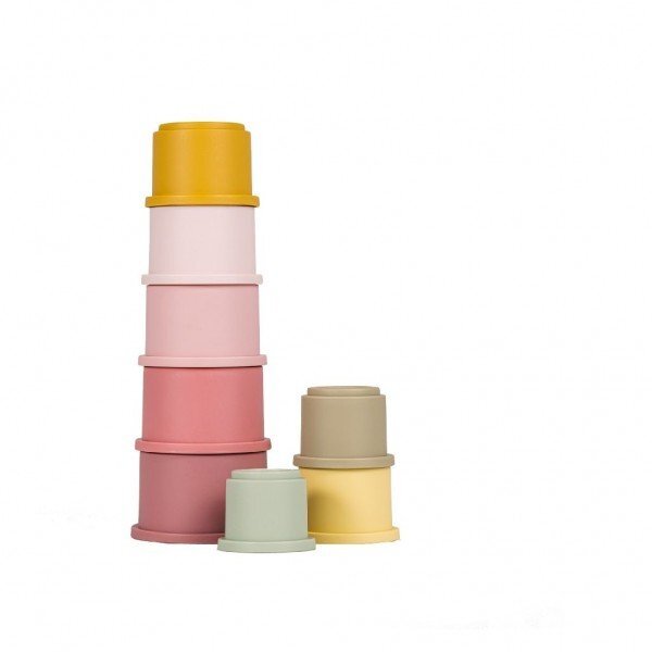 Little Dutch Set 8 cupe de baie stivuibile roz