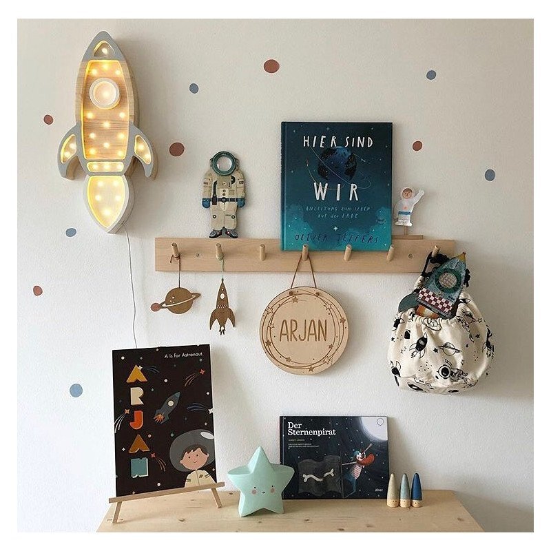 little lights Lampa Racheta Grey Wood