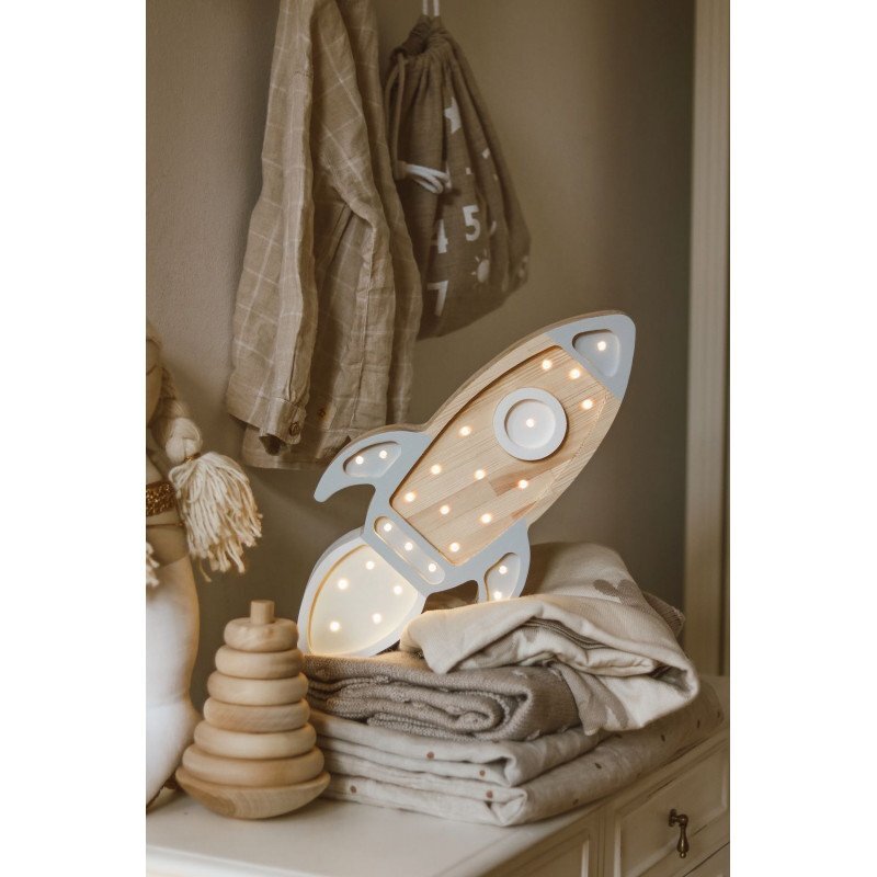 little lights Lampa Racheta Grey Wood