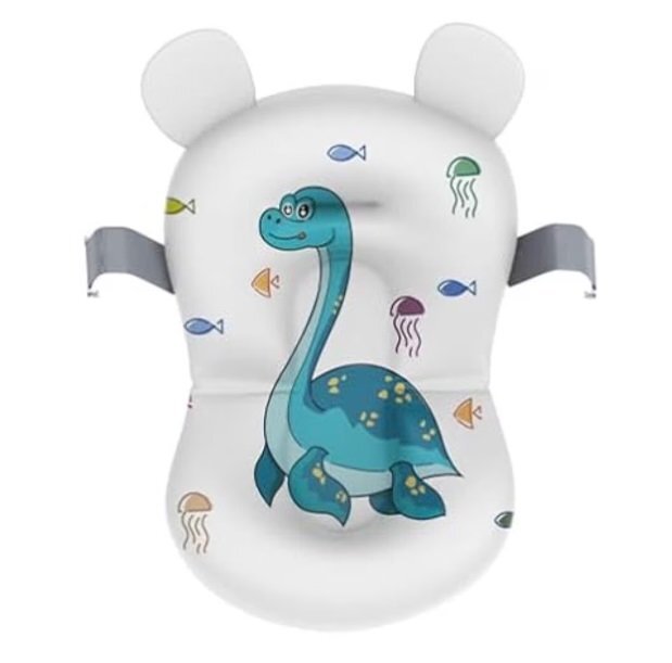 Little Mom Cadita bebelusi ultrapliabila Turtle Pink pernuta moale detasabilatermometru incorporatdisplay digitalsuport dus sistem de agatare dop pentru evacuarea apei material Non-Toxic