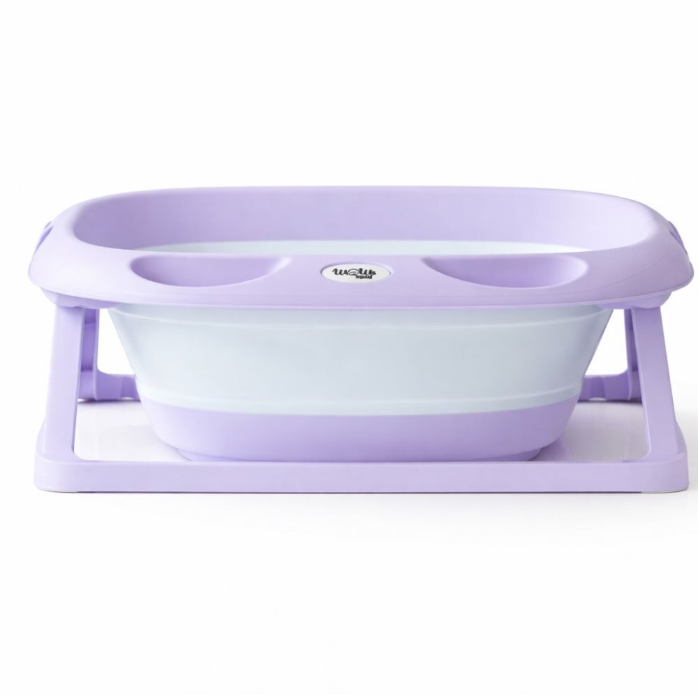 Little Mom Cadita Bellan Purple pliabila cu margini rotunjite dop evacuare suprafata anti-alunecare fara BPA dimensiuni 818 x 535 x 235 cm