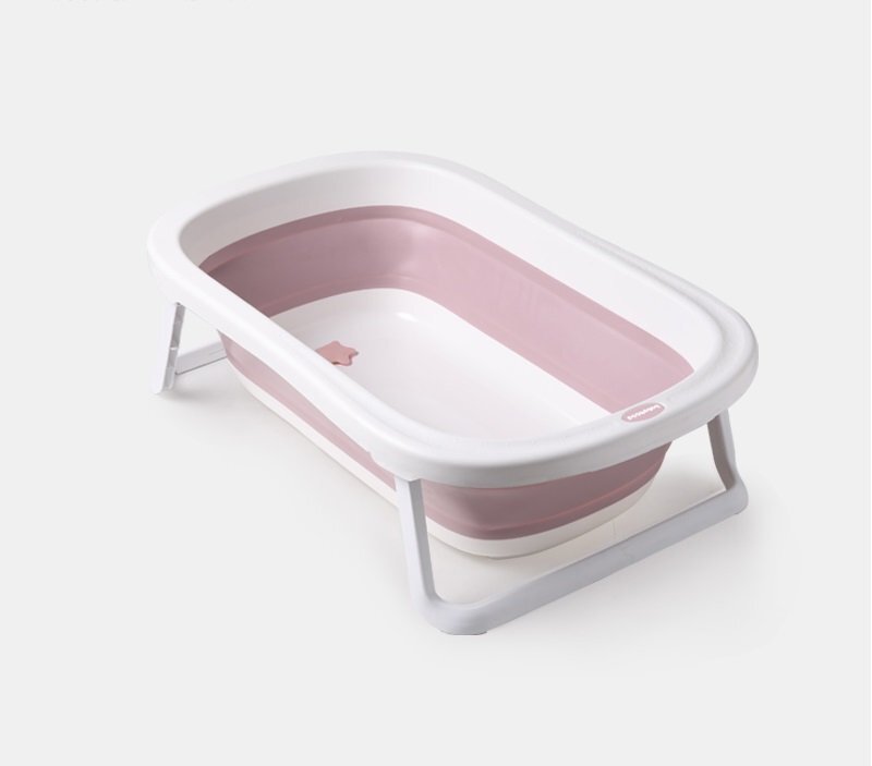 Little Mom Cadita Fold Purple pliabila cu dop evacuare picioare cu material antiderapant margini rotunjite