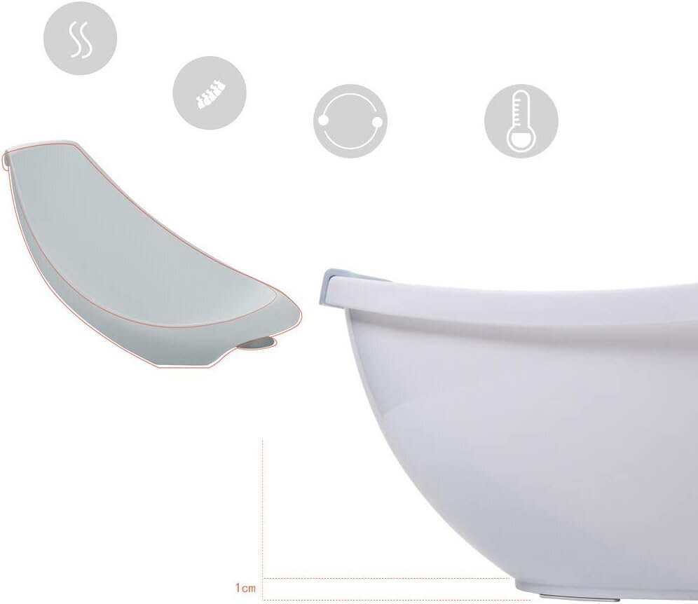 Little Mom Cadita pentru bebelusi Egg Blue cu forma ergonomica suprafata antiderapanta protectie spate margini rotunjite varsta recomandata 0 luni+